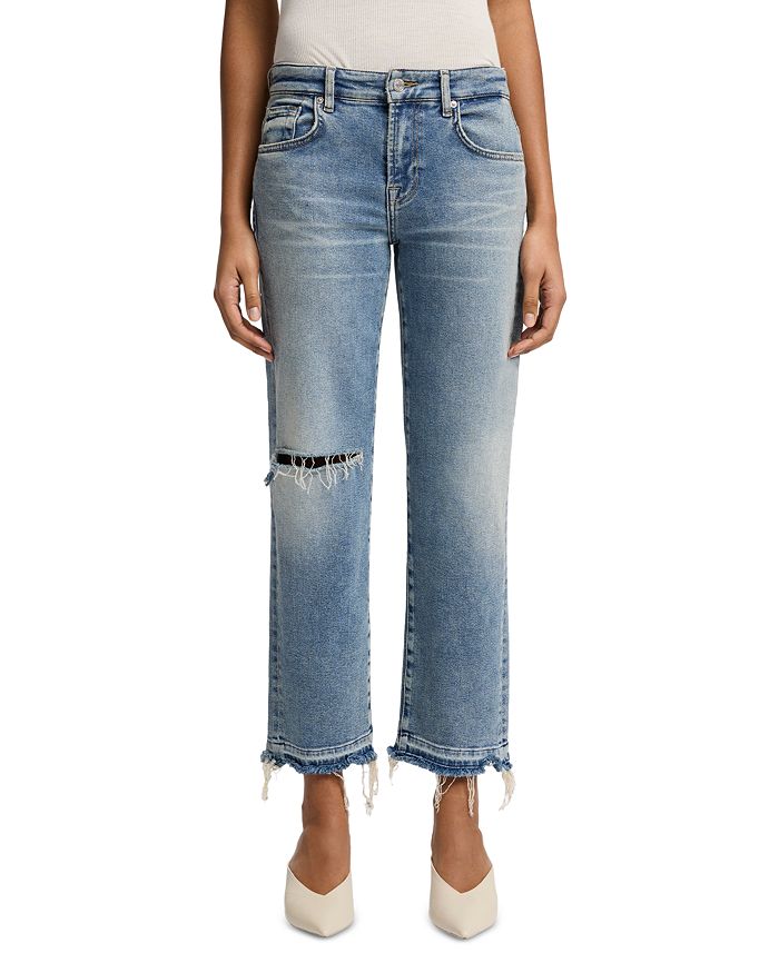 

Джинсы Calie Straight Ankle в цвете Shore Break 7 For All Mankind, синий