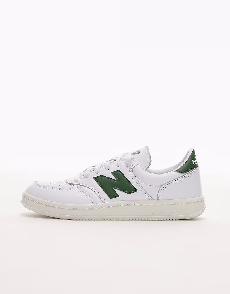 Кроссовки CT500 из белой кожи с зелеными деталями New Balance — фото 2