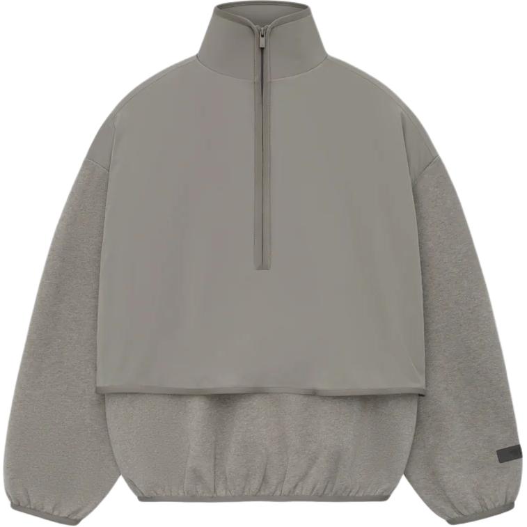 Свитшот с воронкообразным воротником и панелями Fear Of God Essentials, серый — фото 3