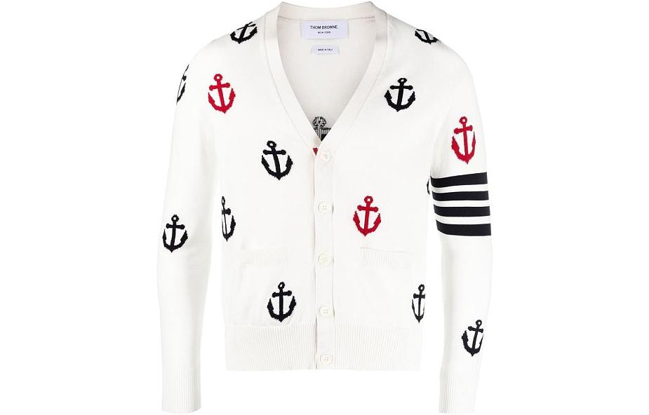 

Свитер мужской белый THOM BROWNE