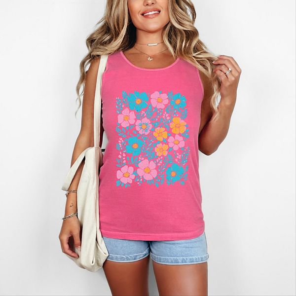 

Пастельный цветочный принт - женский топ с эффектом поношенности Simply Sage Market, Crunchberry