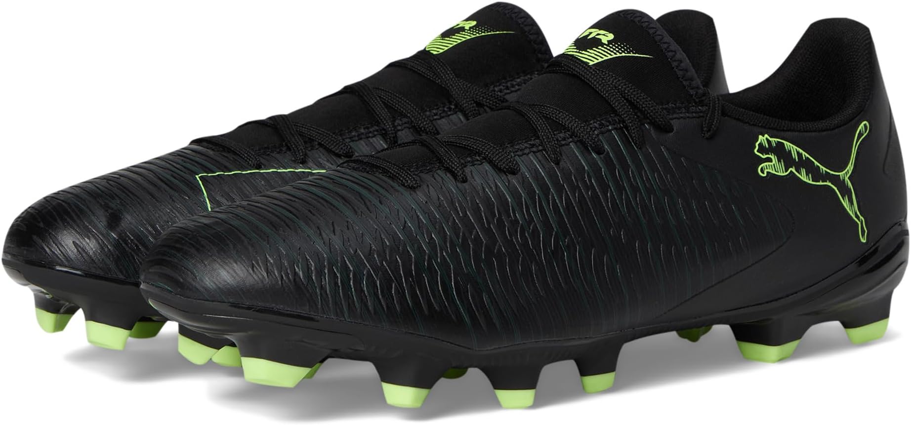 

Кроссовки PUMA Future 8 Play Firm, Artificial Ground Soccer Cleats, цвет Black/Fizzy Light/Green Terrain