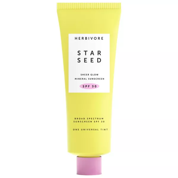 

Солнцезащитный крем для лица Star Seed без силикона, 100% минеральный, с фактором защиты 30, витамином С и пребиотиками Herbivore Botanicals