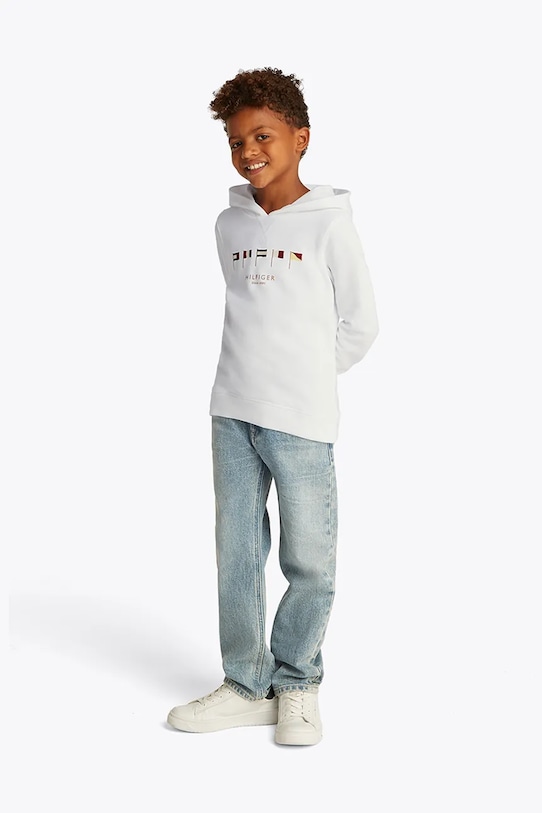 

Детская хлопковая толстовка Tommy Hilfiger, белый
