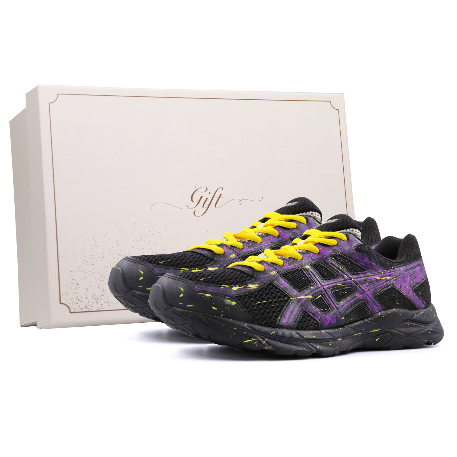 

ASICS Женские беговые кроссовки Gel Contend 4 для городских поездок с амортизацией, устойчивостью к истиранию и дышащие, низкие, цвет Purple Black