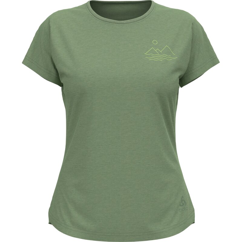 

Футболка с круглым вырезом, размер 3 Odlo, цвет loden frost melange