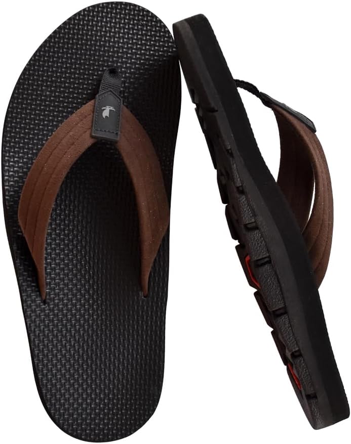 

Мужские сандалии Island Slipper MAUKA из ультрамикровелюра с резиновой подошвой - Сделано на Гавайях, эспрессо