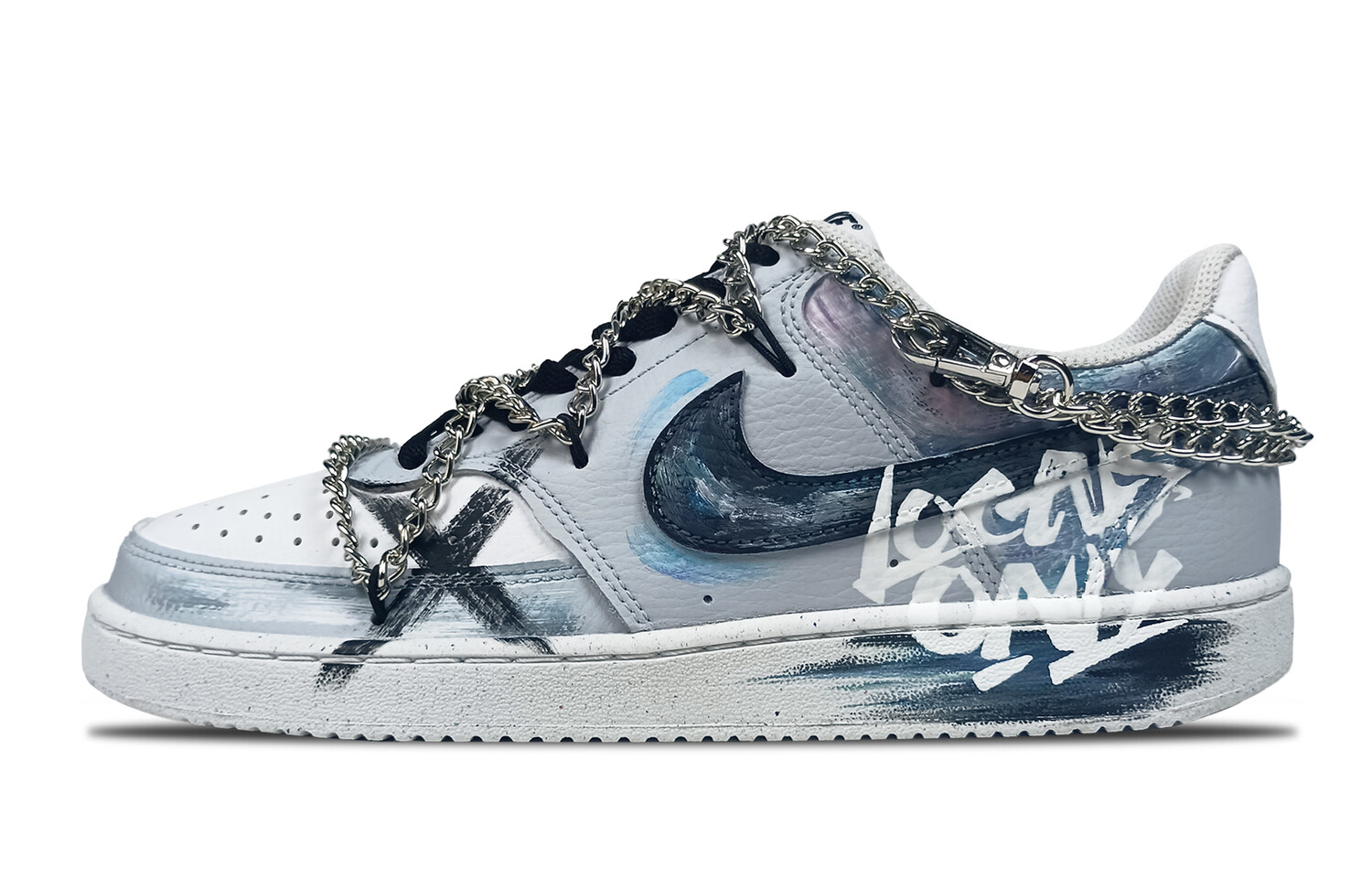 

Кроссовки для скейтбординга Court Vision 1 женские, низкие, сине-серый Nike