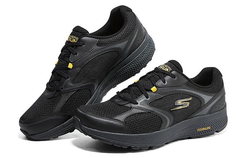 Кроссовки Go Run Consistent для бега мужские с низким верхом, черные/золотые Skechers — фото 4