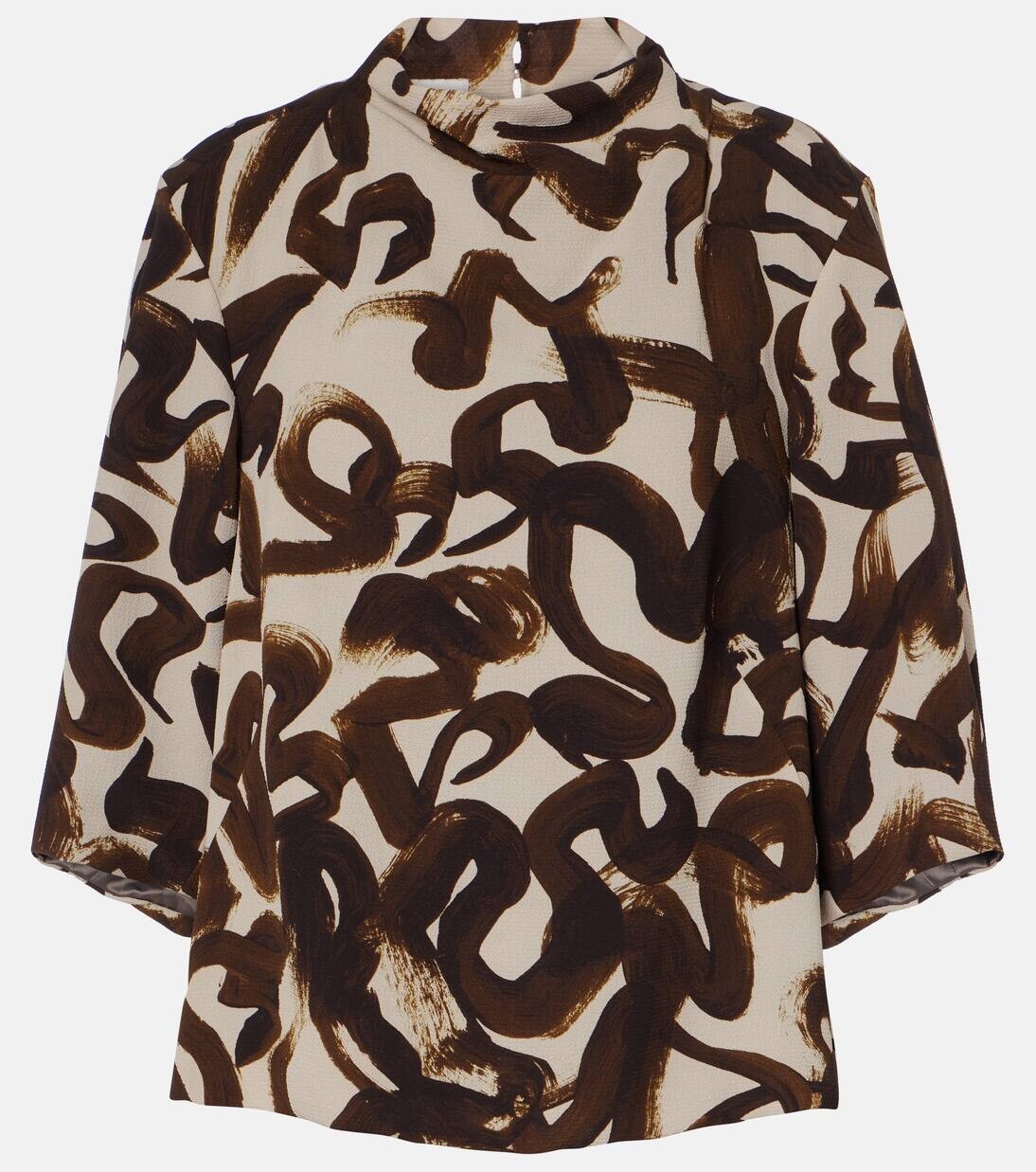 

Верх с принтом Dries Van Noten, коричневый