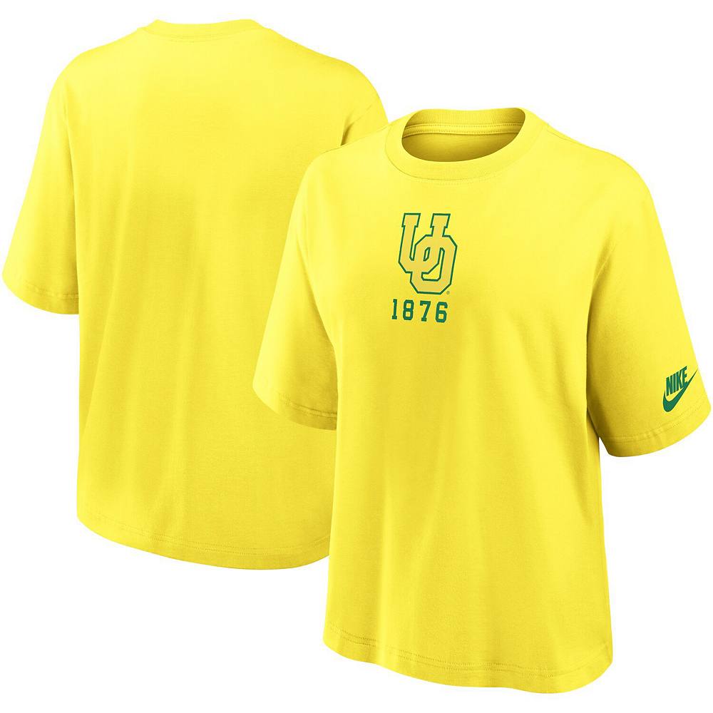 

Женская желтая футболка Nike Oregon Ducks Boxy Legacy Founded, цвет Uoo Yellow