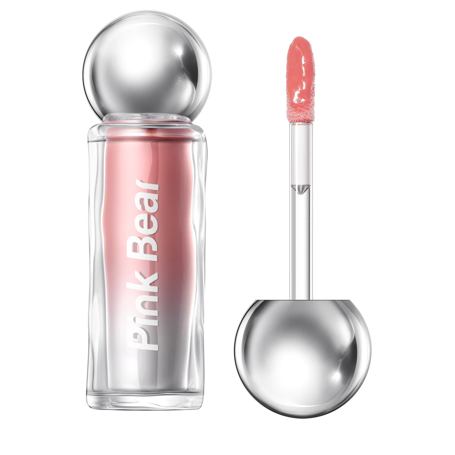 

Pink Bear Pinkbear миниатюрная лампочка цветная сыворотка для губ блеск для губ зеркальное покрытие глянцевый блеск для губ сияющий прозрачный уменьшает морщинки на губах