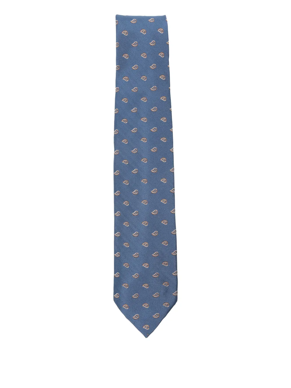

Галстук с узором "пейсли" Barba, синий