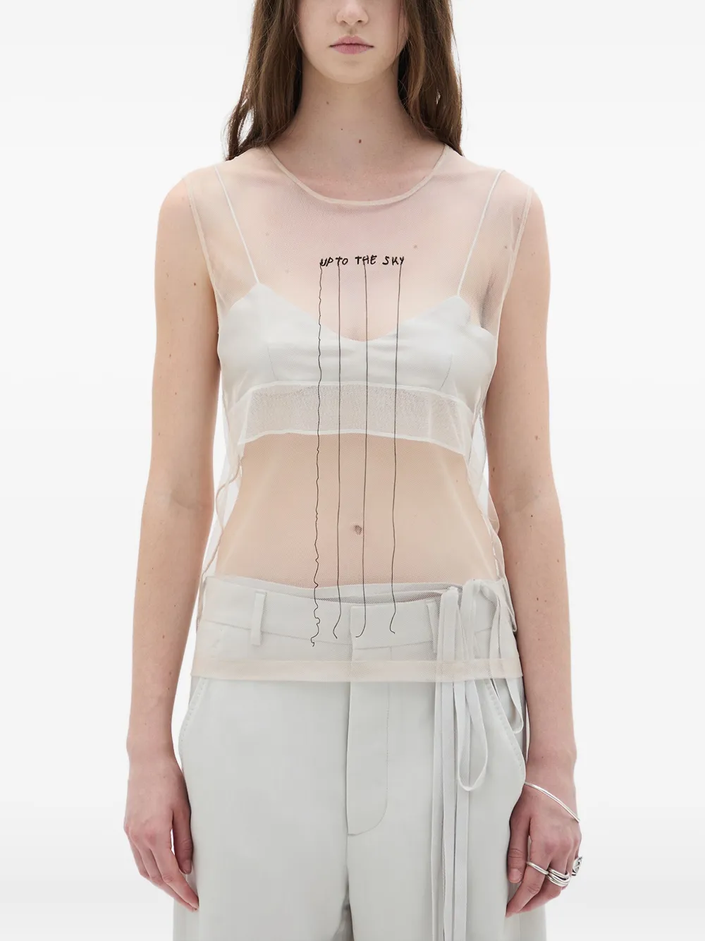 

Топ Up To The Sky Ann Demeulemeester, нейтральный