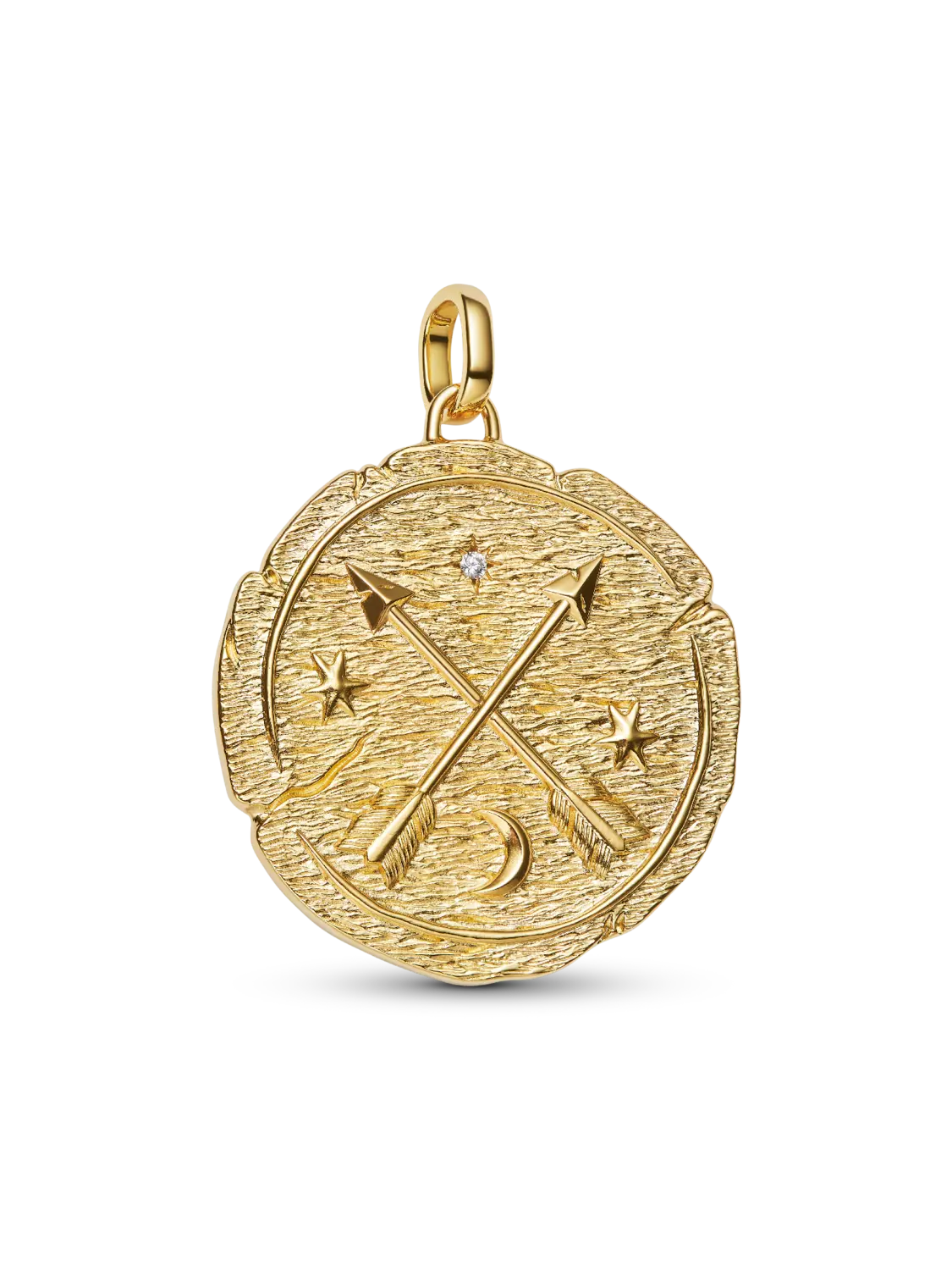 

Большой медальон-подвеска Скрещивающиеся стрелы Pandora, 14-каратное золотое покрытие