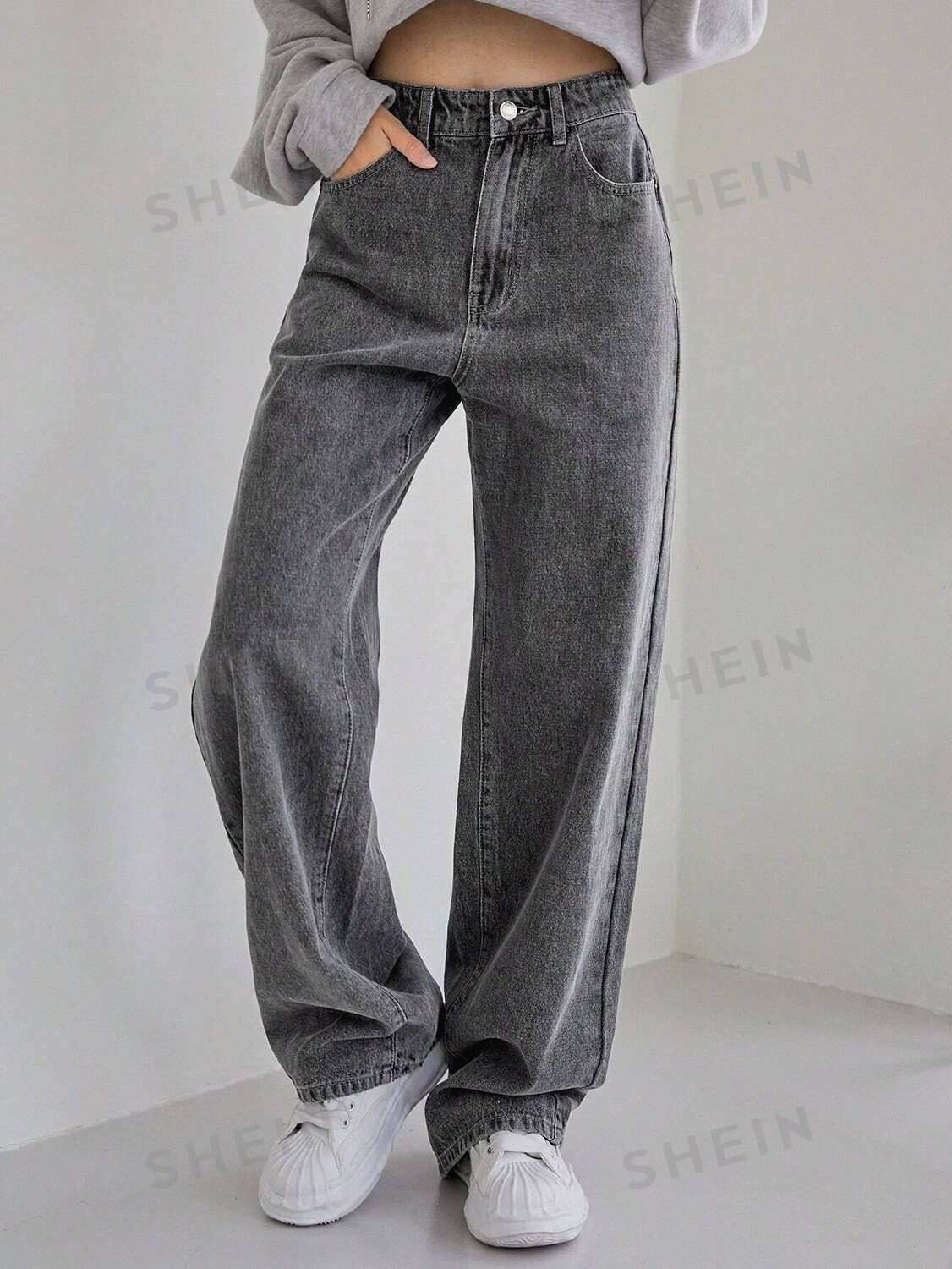 

Джинсы с диагональным карманом Dazy, серый