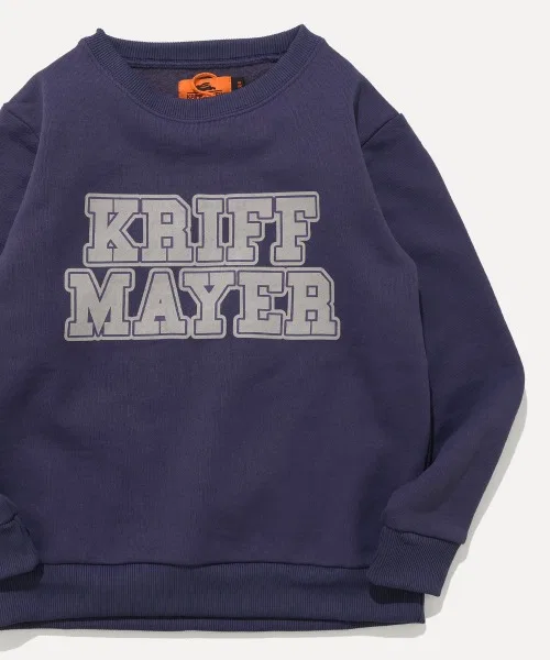 Свитшот детский с начесом KRIFF MAYER, длинный рукав, фиолетовый