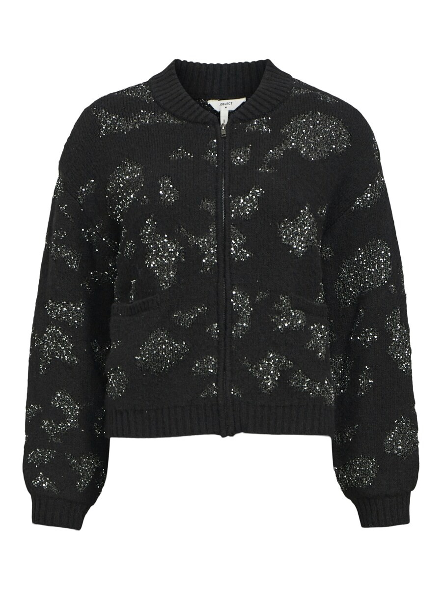 

Вязаный кардиган OBJECT Knit Cardigan OBJAlora, черный