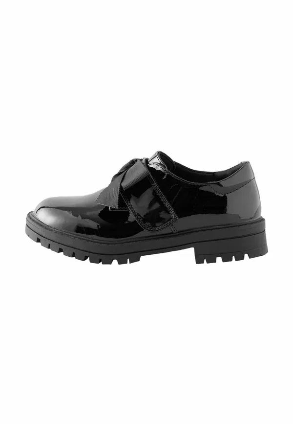 Туфли-монахи Next Wide fit (g) fit bow monkstrap chunky school shoes, черный лакированный