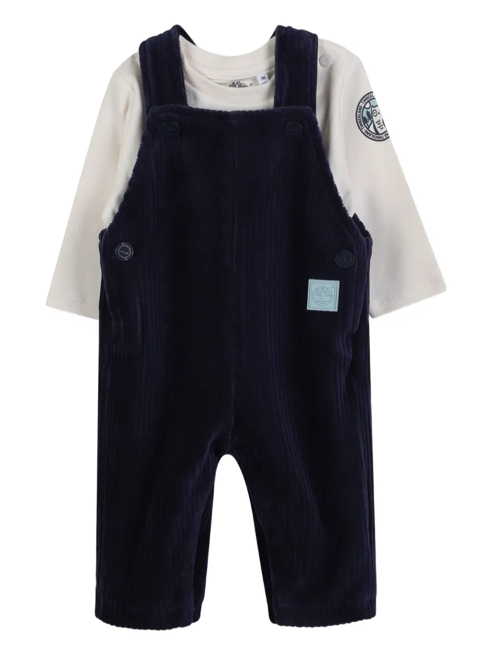 

Комплект комбинезона из вельвета с рубчиком Timberland Kids, черный