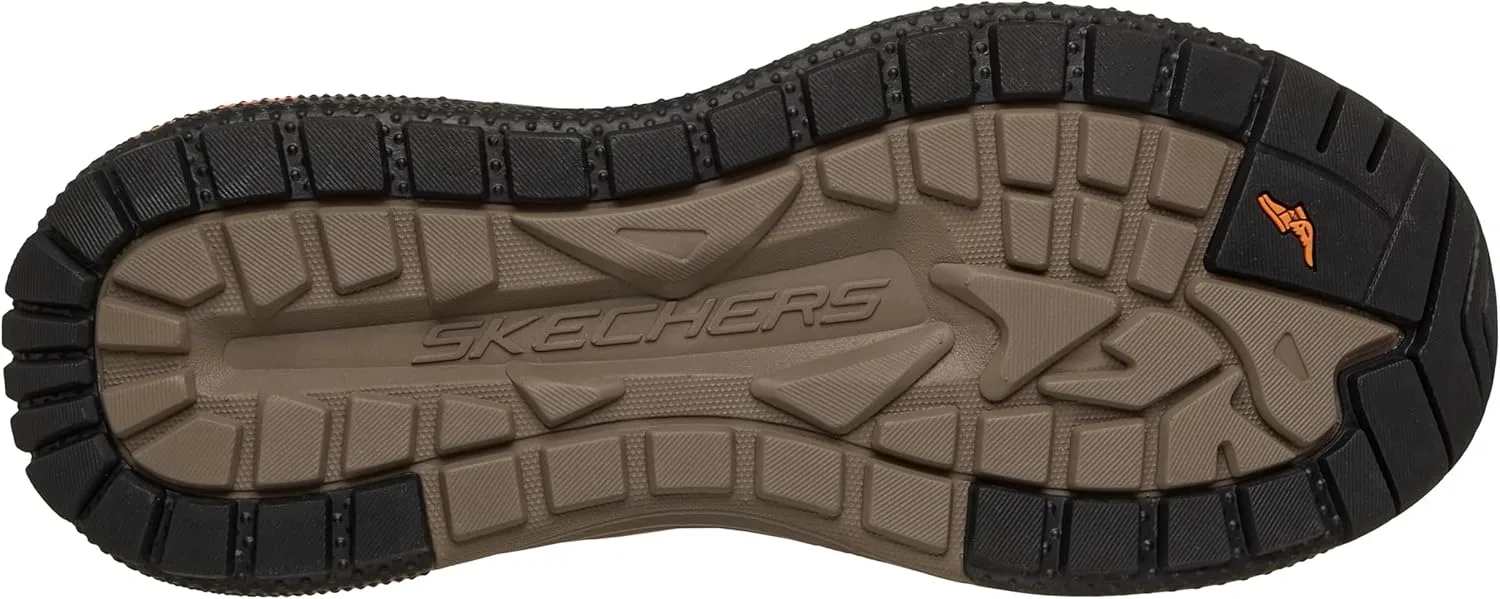 Мужские слипоны Skechers USA Meroe Ollie Moc Toe из кожи с эластичным шнурком, Coc — фото 2