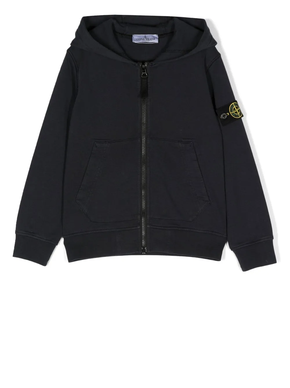 

Худи на молнии с нашивкой-логотипом Stone Island Junior, синий