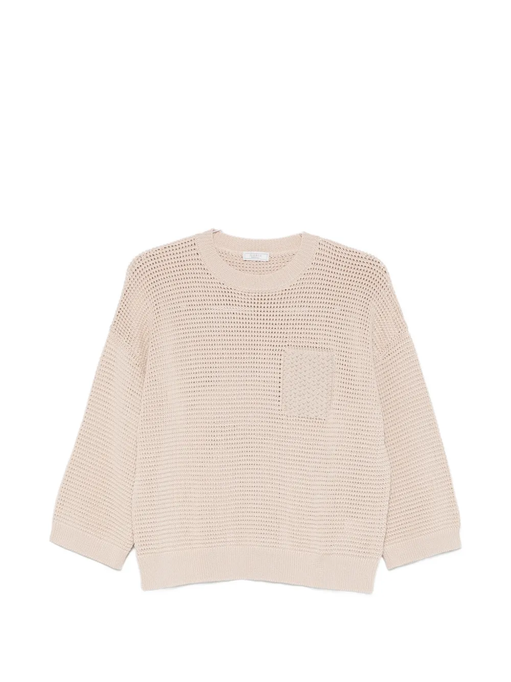 

Свитер с квадратным узором Peserico, бежевый