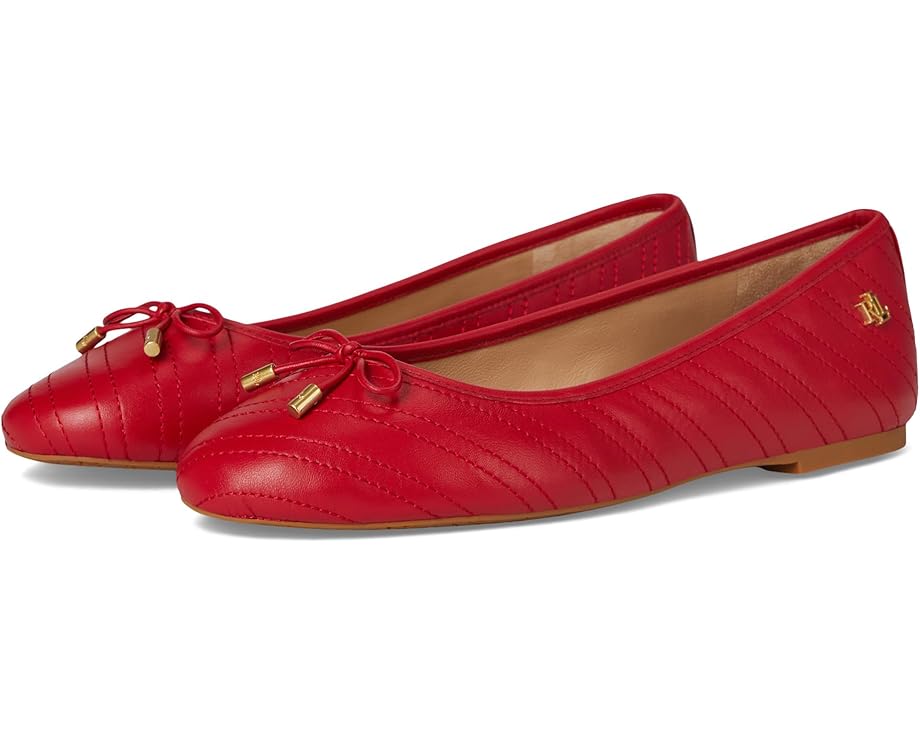 

Туфли на плоской подошве Lauren Ralph Lauren Jayna Stitched Leather Flat, цвет Festive Red/Festive Red