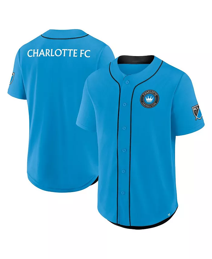 

Мужская синяя бейсбольная джерси Charlotte FC Injury Time Fanatics