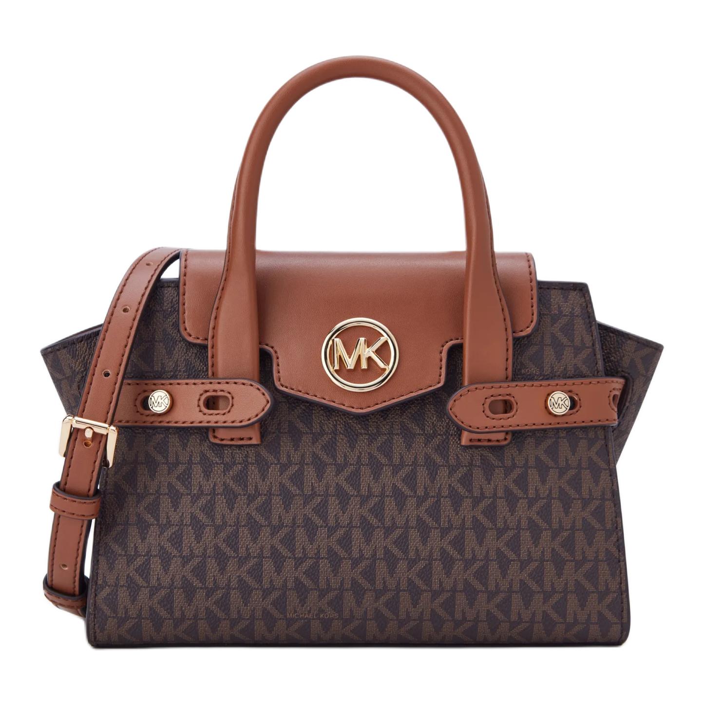 

MICHAEL KORS Женская сумка из искусственной кожи маленькая тёмно-коричневая и жёлудь