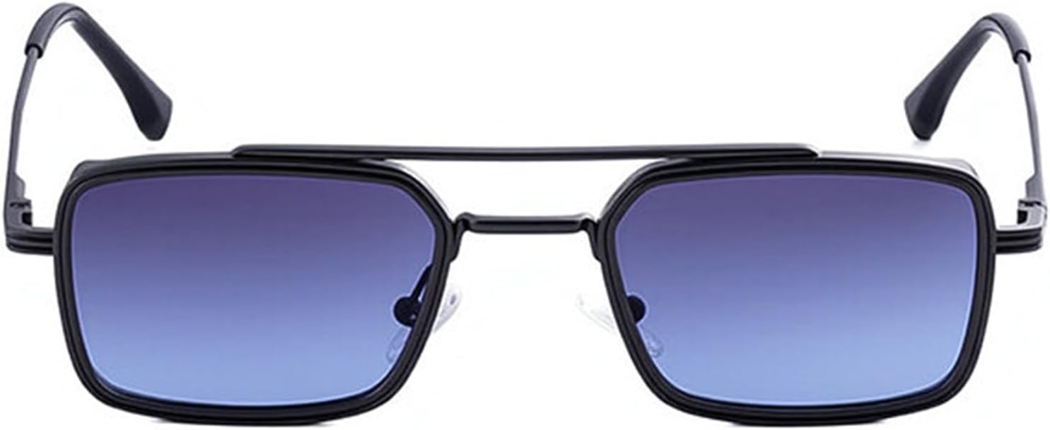 

Willochra Классические металлические панк-солнцезащитные очки квадратной формы для мужчин и женщин, ретро с двойной перемычкой, модные женские многоугольные солнцезащитные очки, стильные оттенки, C2