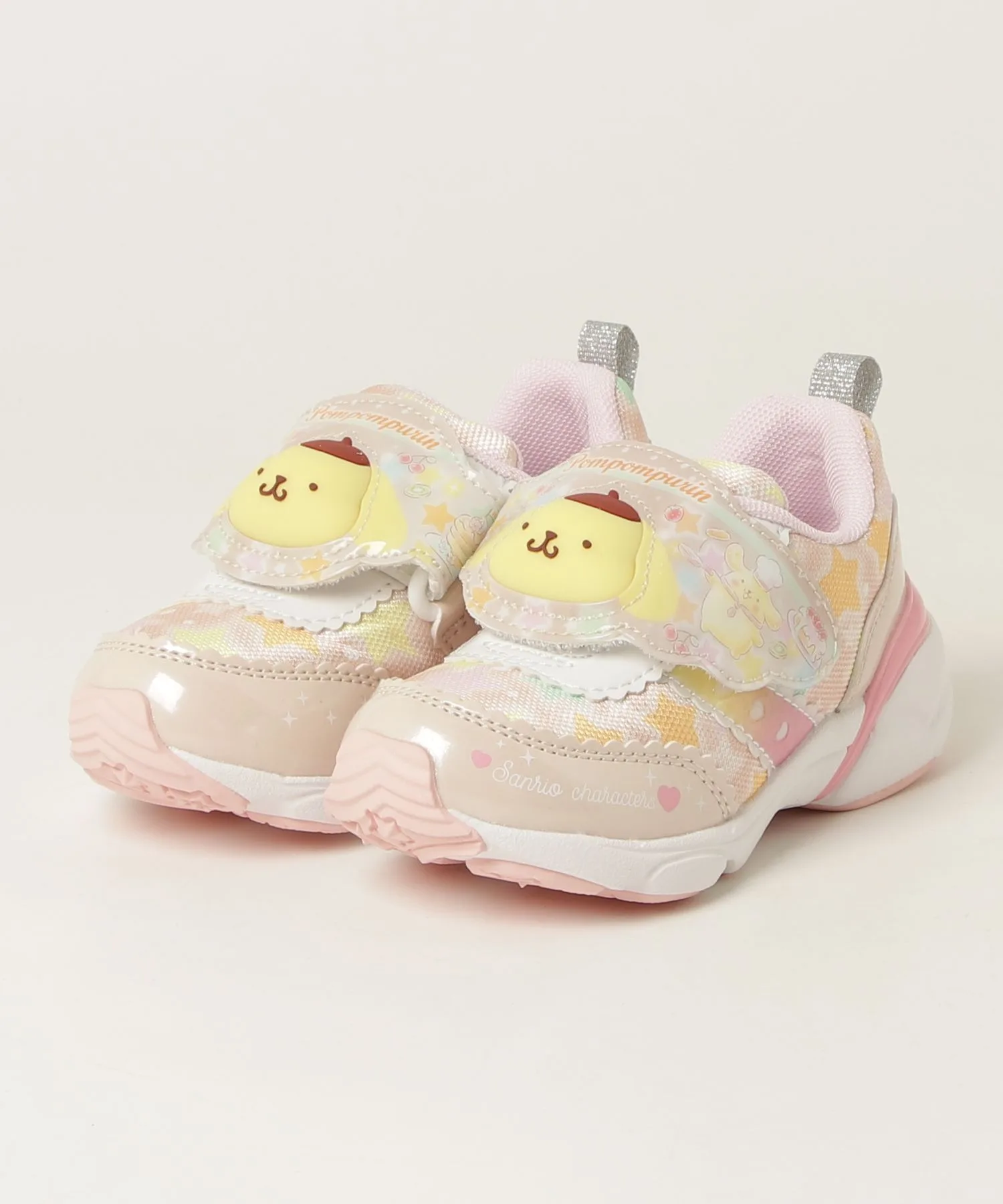 Детские кроссовки MoonStar Sanrio C040LE с LED подсветкой бежевые