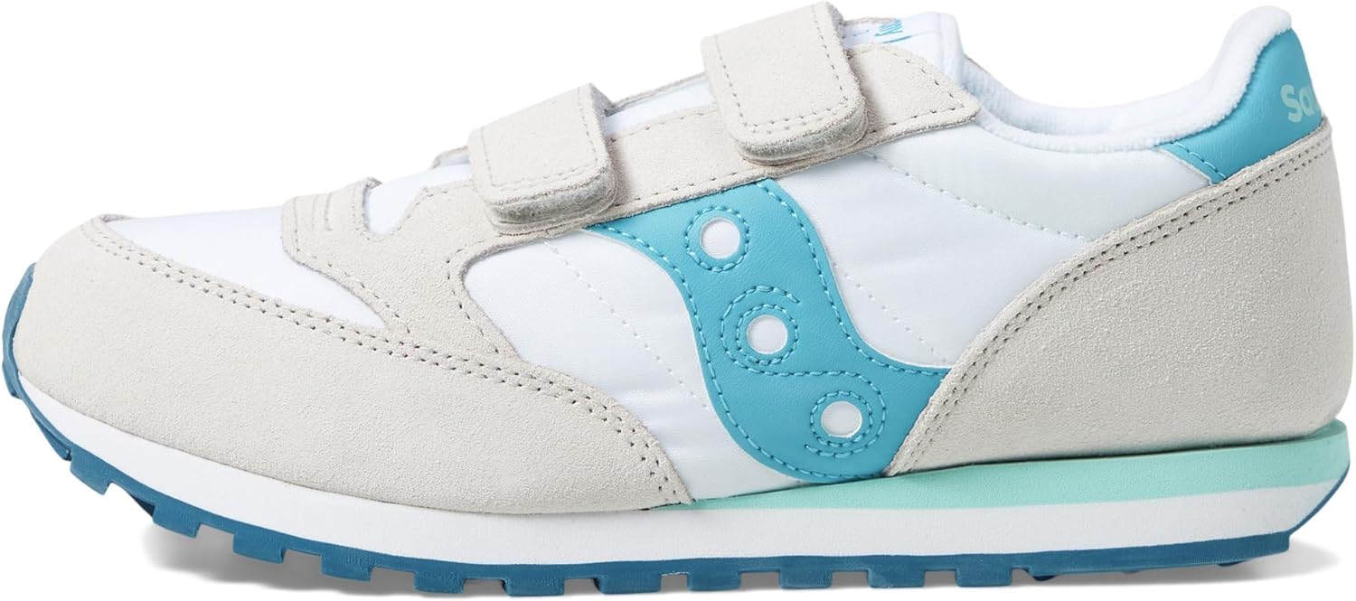 Детские кроссовки Saucony Jazz Double Hook Loop для унисекса, белый/синий/зеленый — фото 4