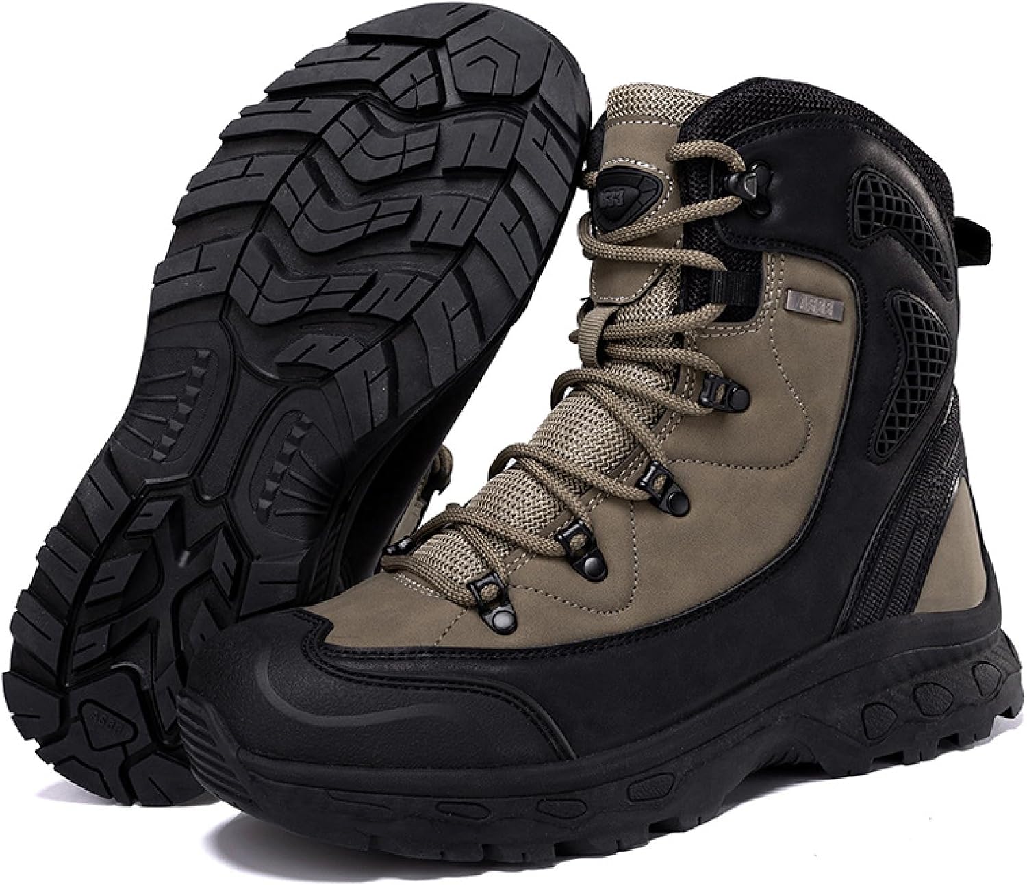 

Мужские высокие водонепроницаемые трекинговые ботинки на платформе, с круглым носком, противоскользящие, легкие, на шнуровке, военные тактические ботинки, для походов и путешествий, прочные боевые ботинки Bhdjk, хаки