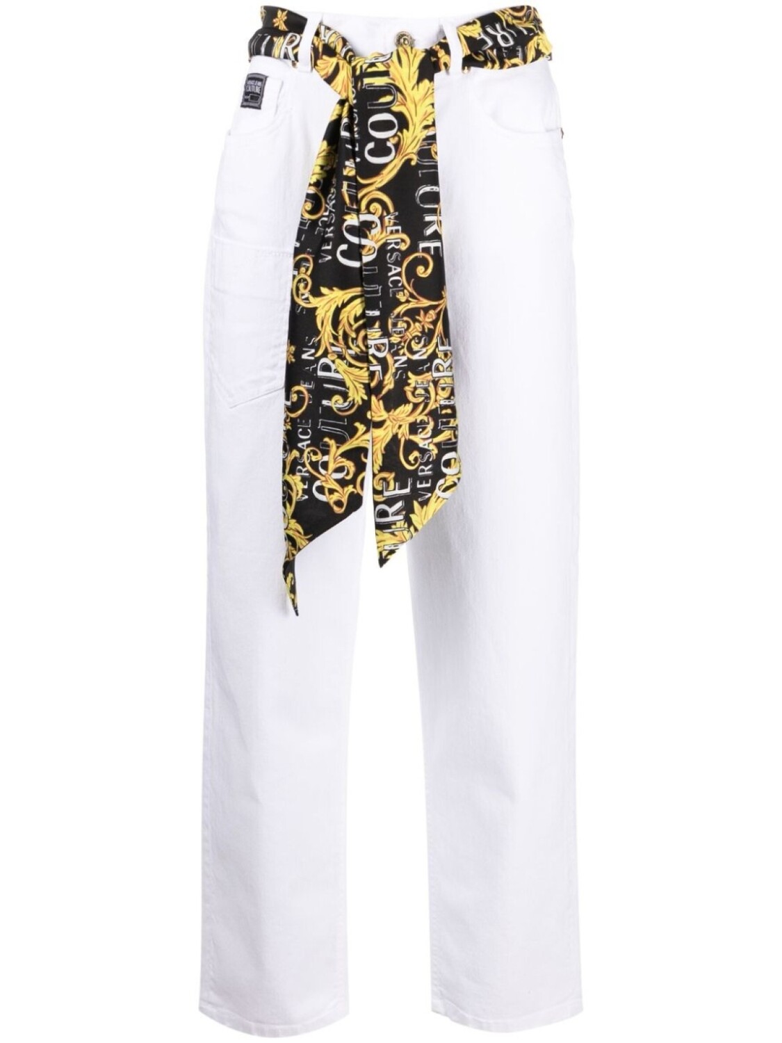 

Versace Jeans Couture прямые джинсы с декоративным платком, белый