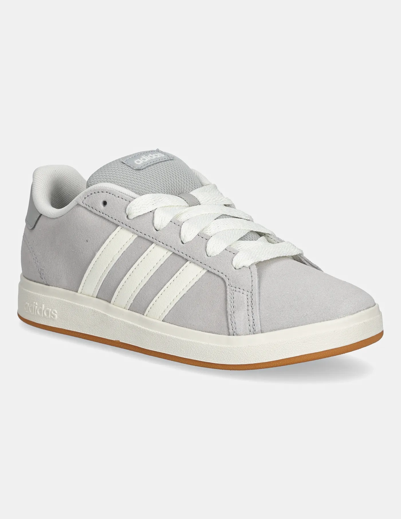 Детские замшевые кроссовки GRAND COURT 00s adidas, серый — фото 2