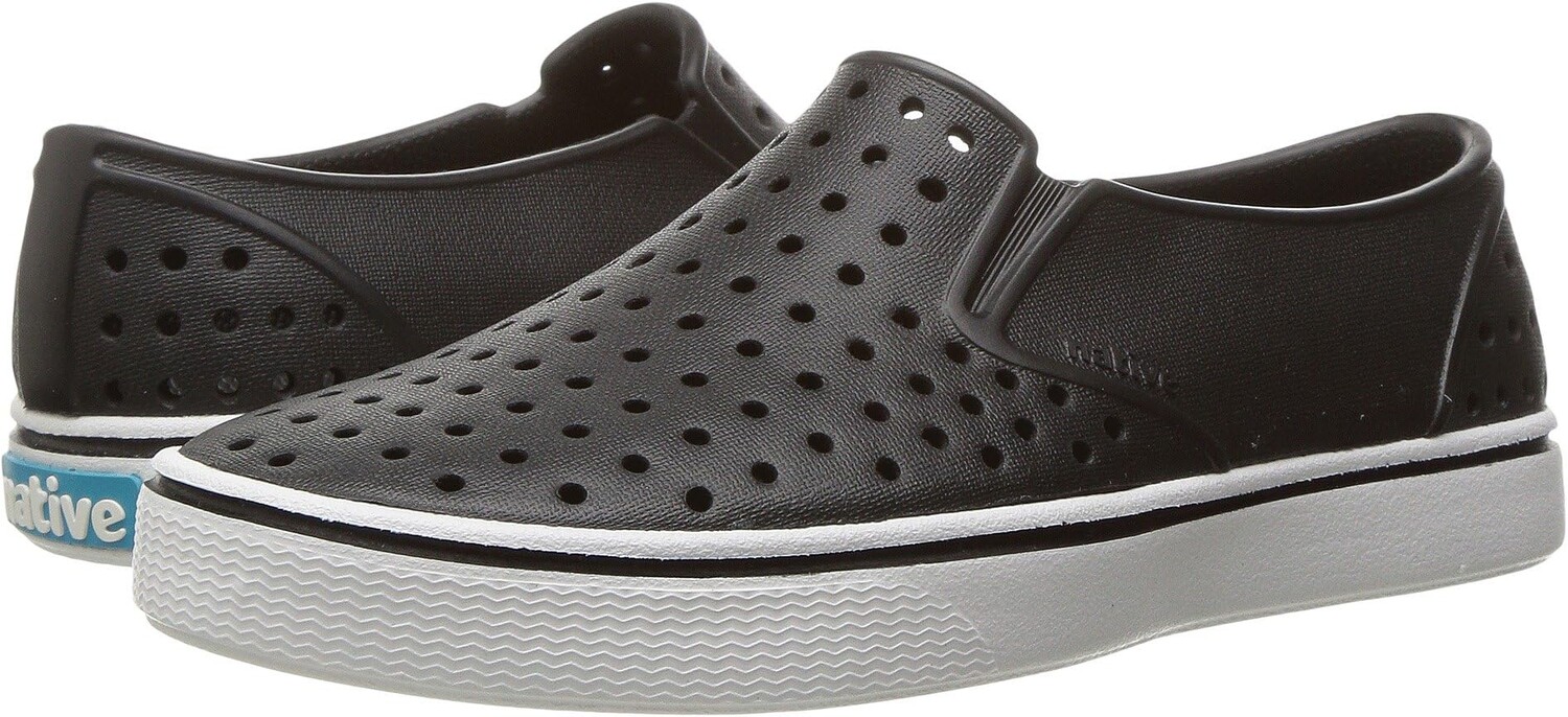 

Кроссовки Miles Slip-On Sneakers Native Shoes Kids, цвет Jiffy Black/Shell White