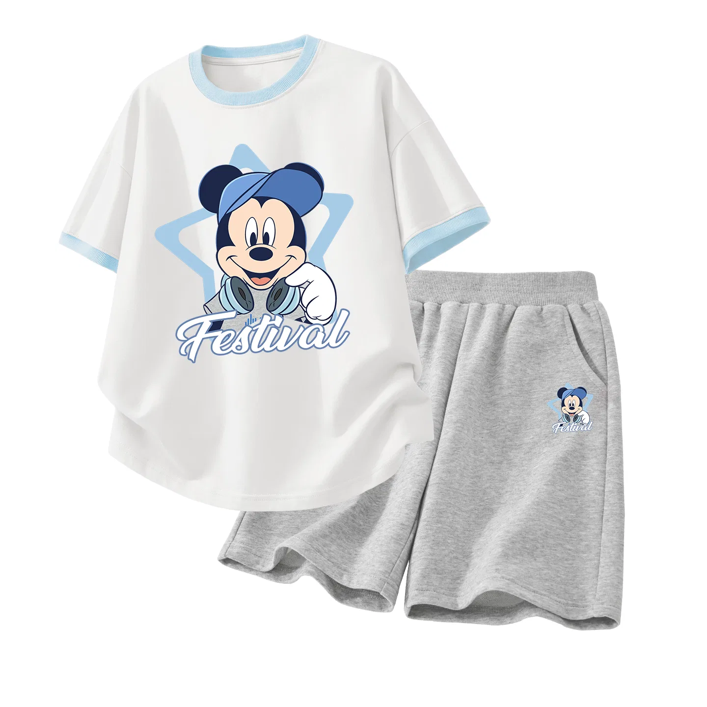 Детский спортивный костюм Casual Sportswear 2 Piece Set Disney, Cream Blue+Di L Playful Black — фото 3