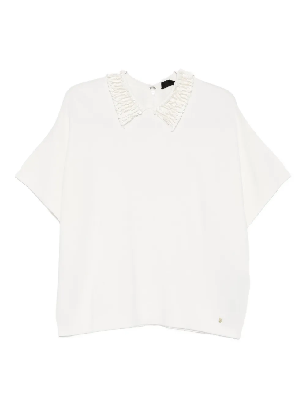 

Блузка с оборками и воротником Liu Jo, белый