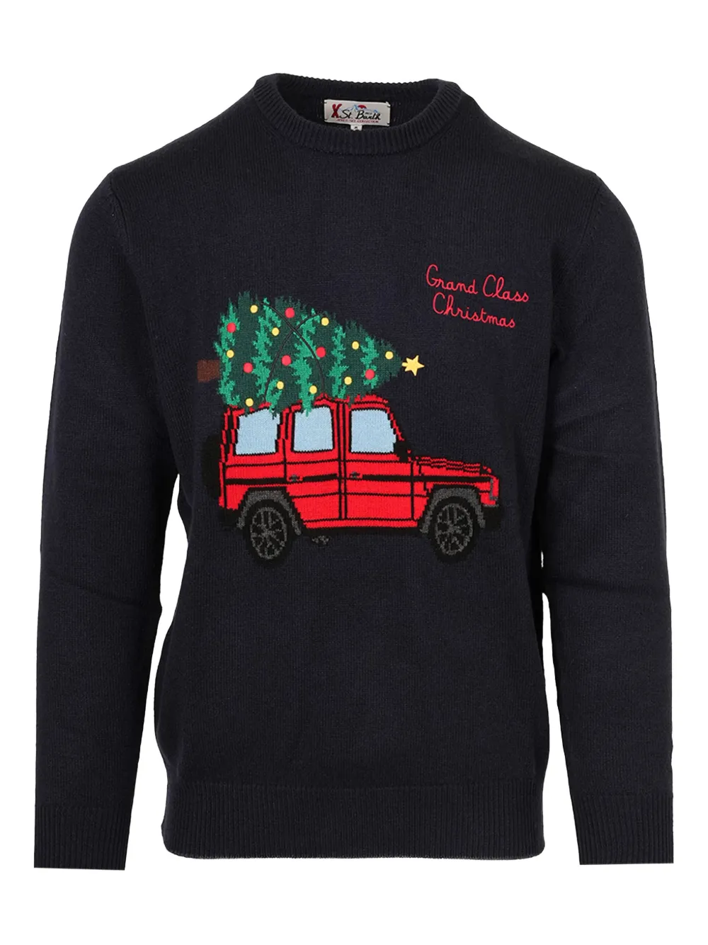 

Свитер с графичным принтом Mc2 Saint Barth, синий