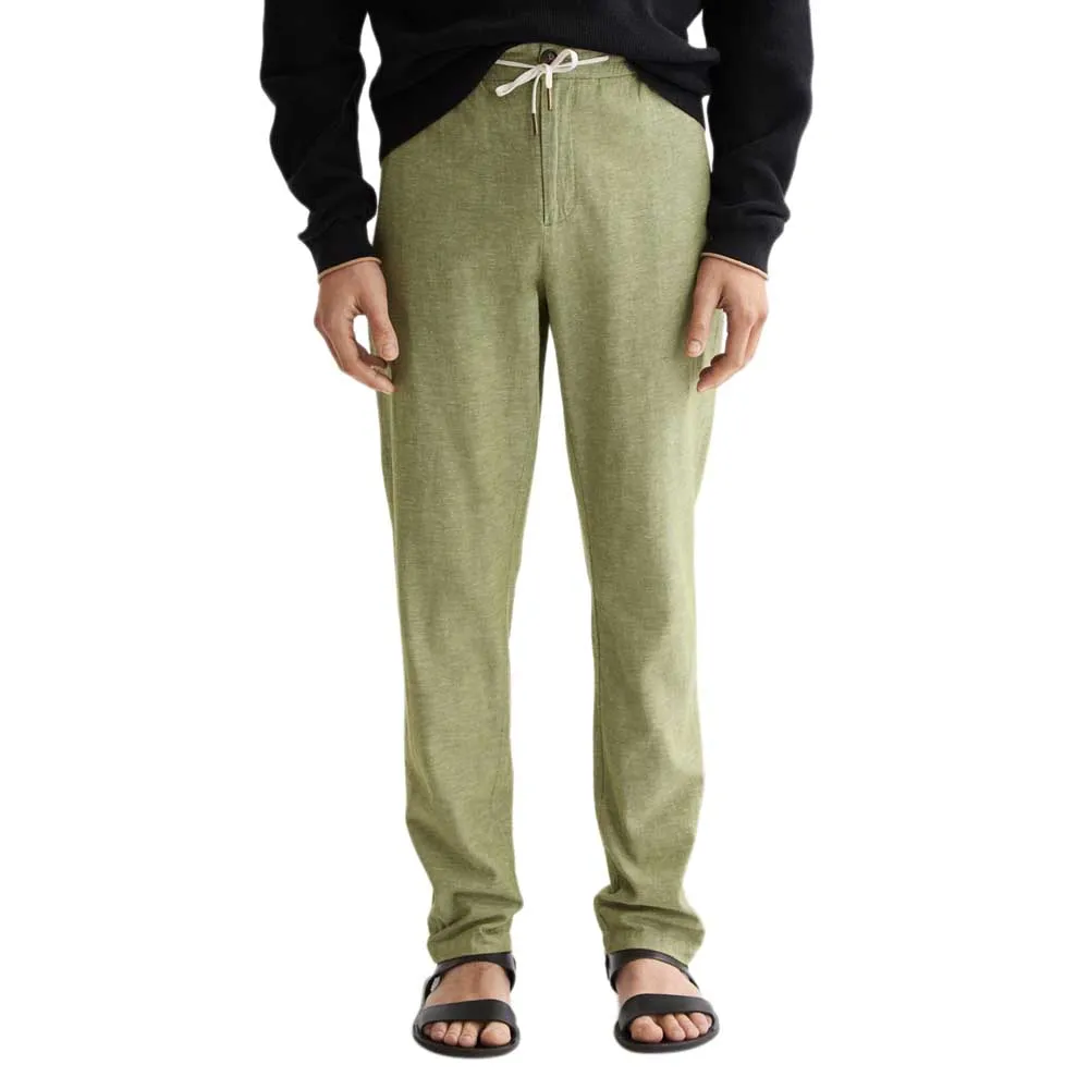 

Брюки Scotch & Soda Warren Straight Fit Linen Jogger, зеленый