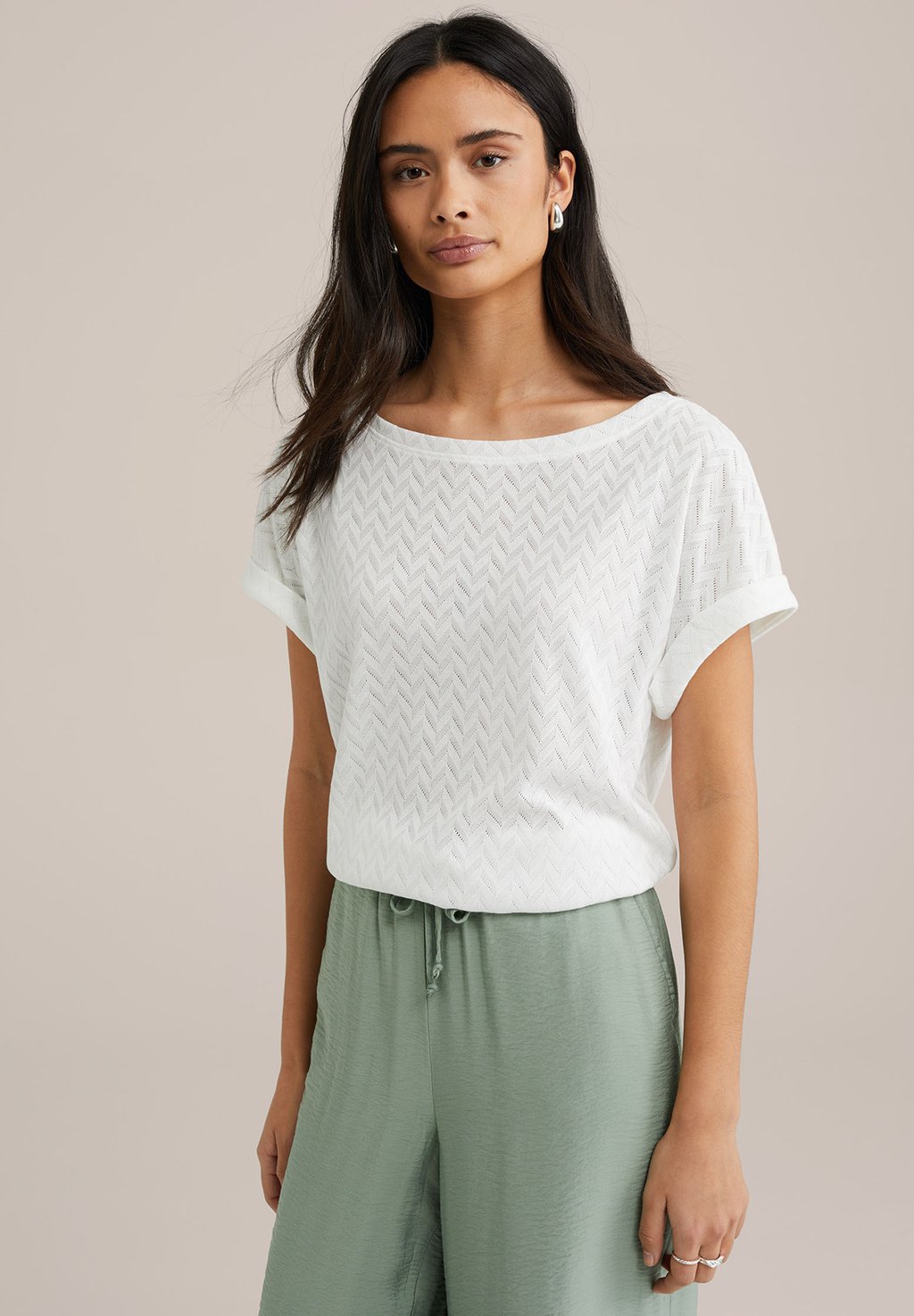 

Футболка с принтом WE Fashion, белый