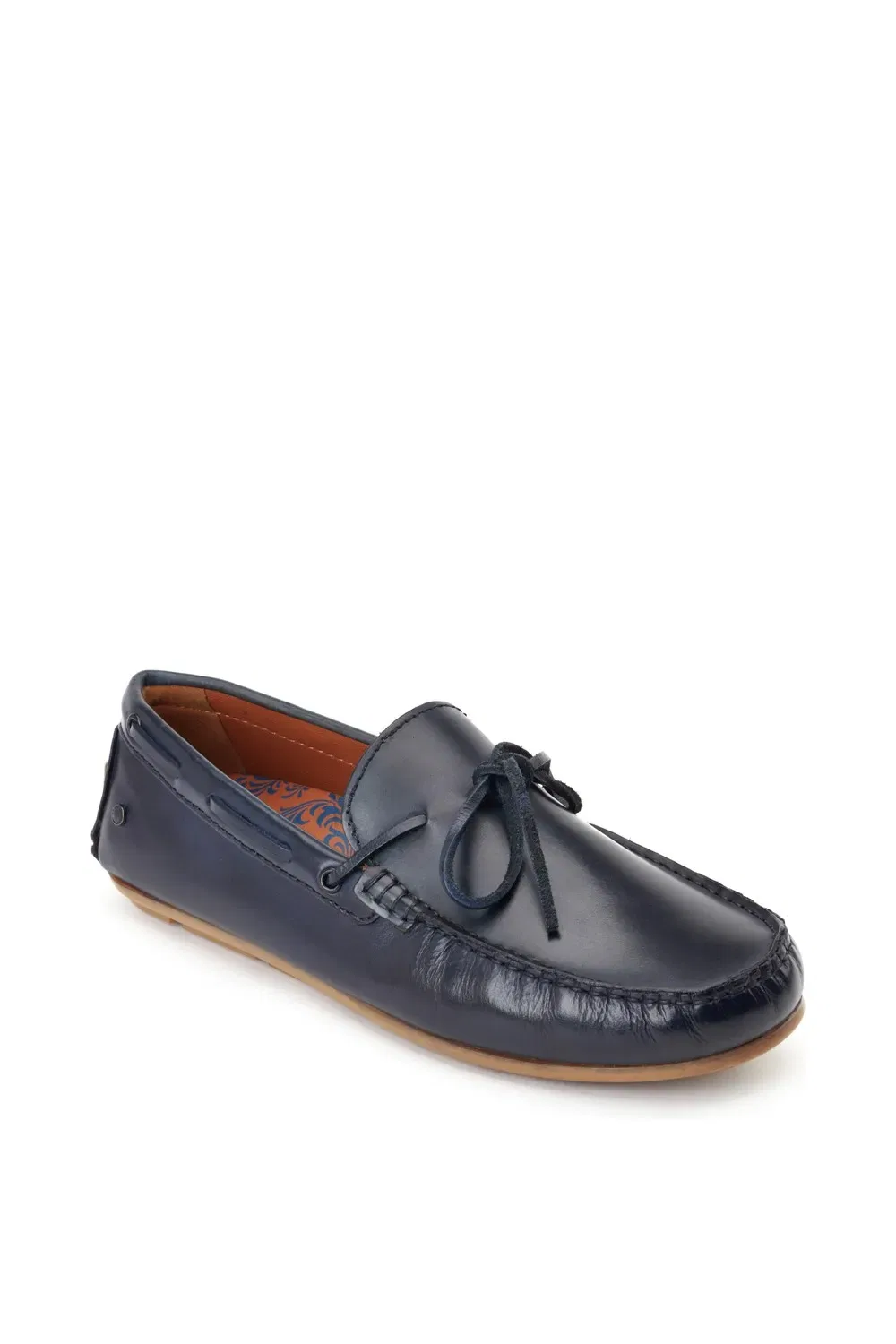 Лоферы Brooks Leather Driver Base London, темно-синий
