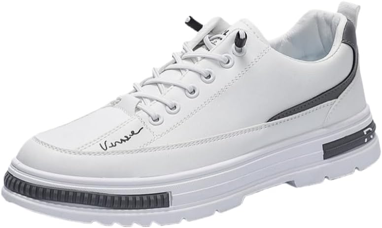 

Мужские модные спортивные кроссовки с толстой подошвой на шнуровке белые повседневные кроссовки - подходят для ежедневного ношения или работы в любое время года Hoalox