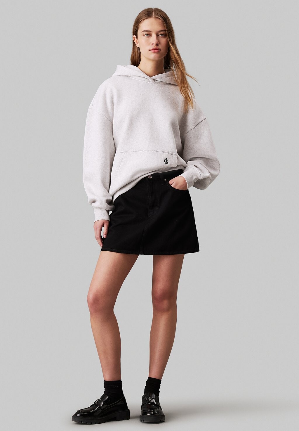 

Толстовка с капюшоном MIXED LOGO RELAXED Calvin Klein Jeans, серый