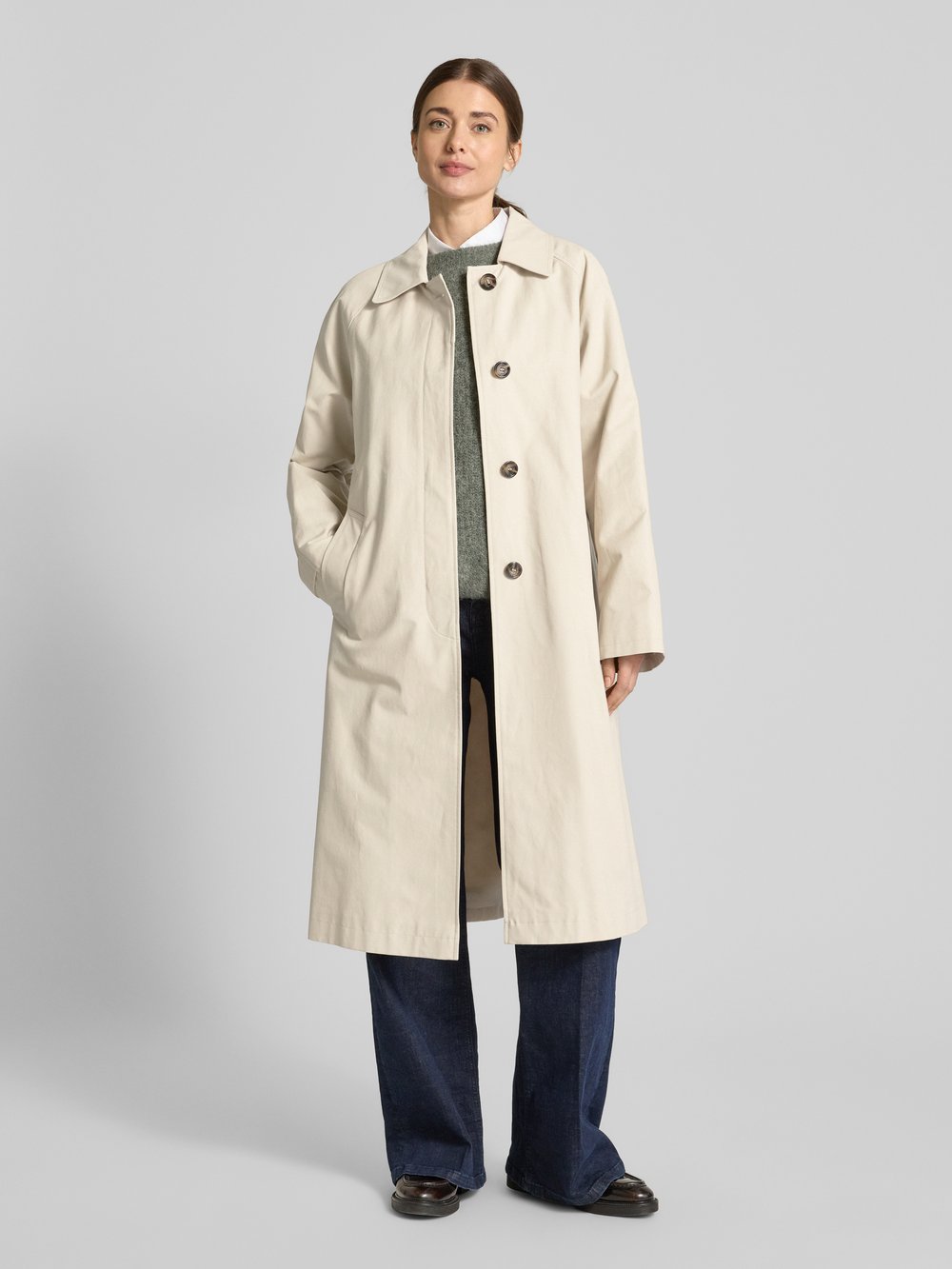 

Пальто с прорезными карманами Amber & June, бежевый