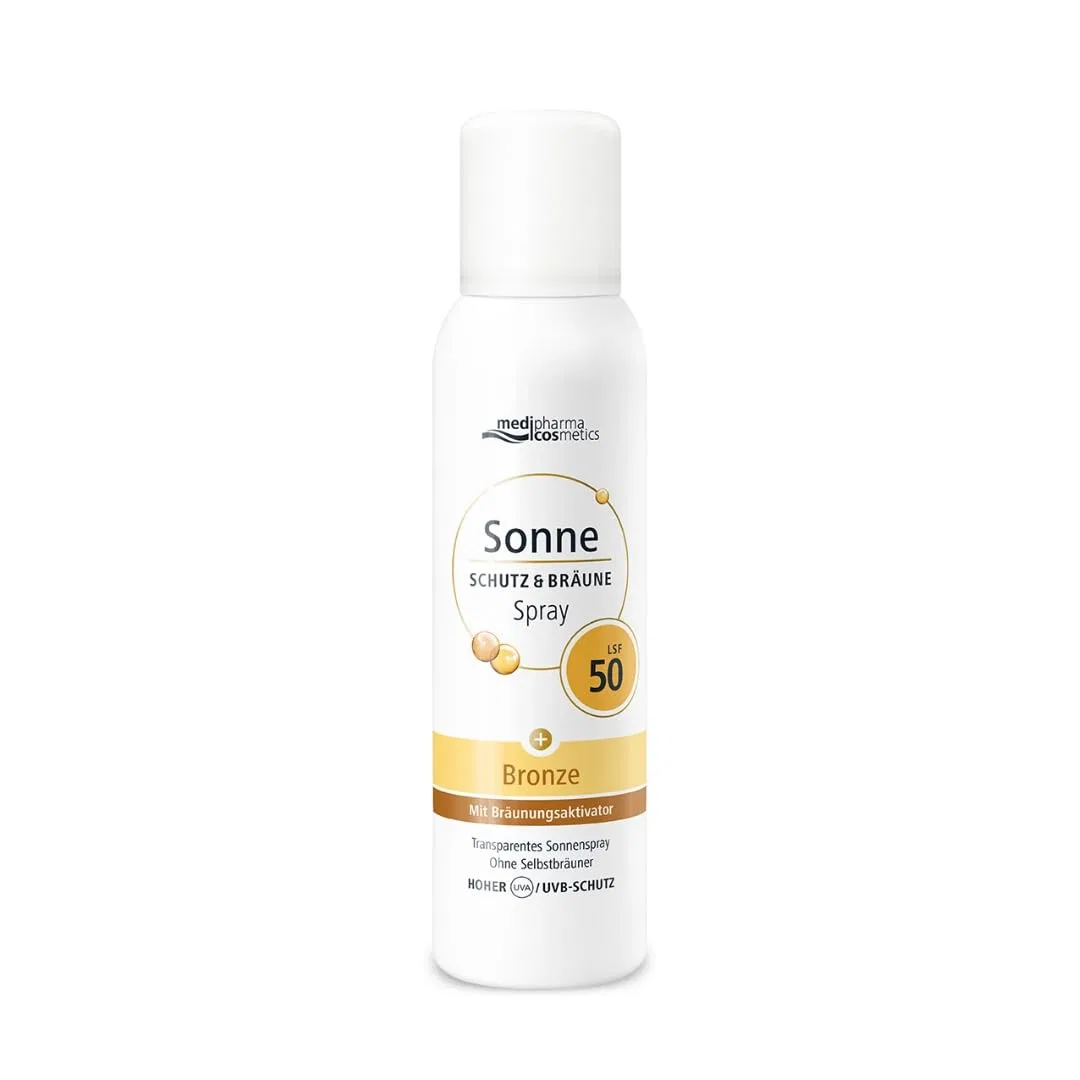 Солнцезащитный спрей-аэрозоль SPF 50 с активатором загара от Medipharma Cosmetics Dr. Theiss Naturwaren Gmbh, Transparent