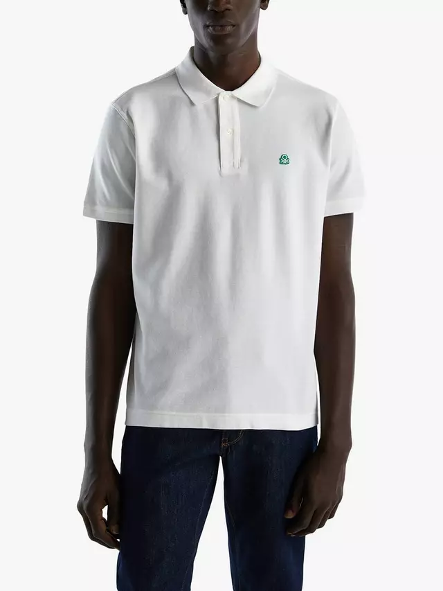 

Поло Benetton Short Sleeve, белый