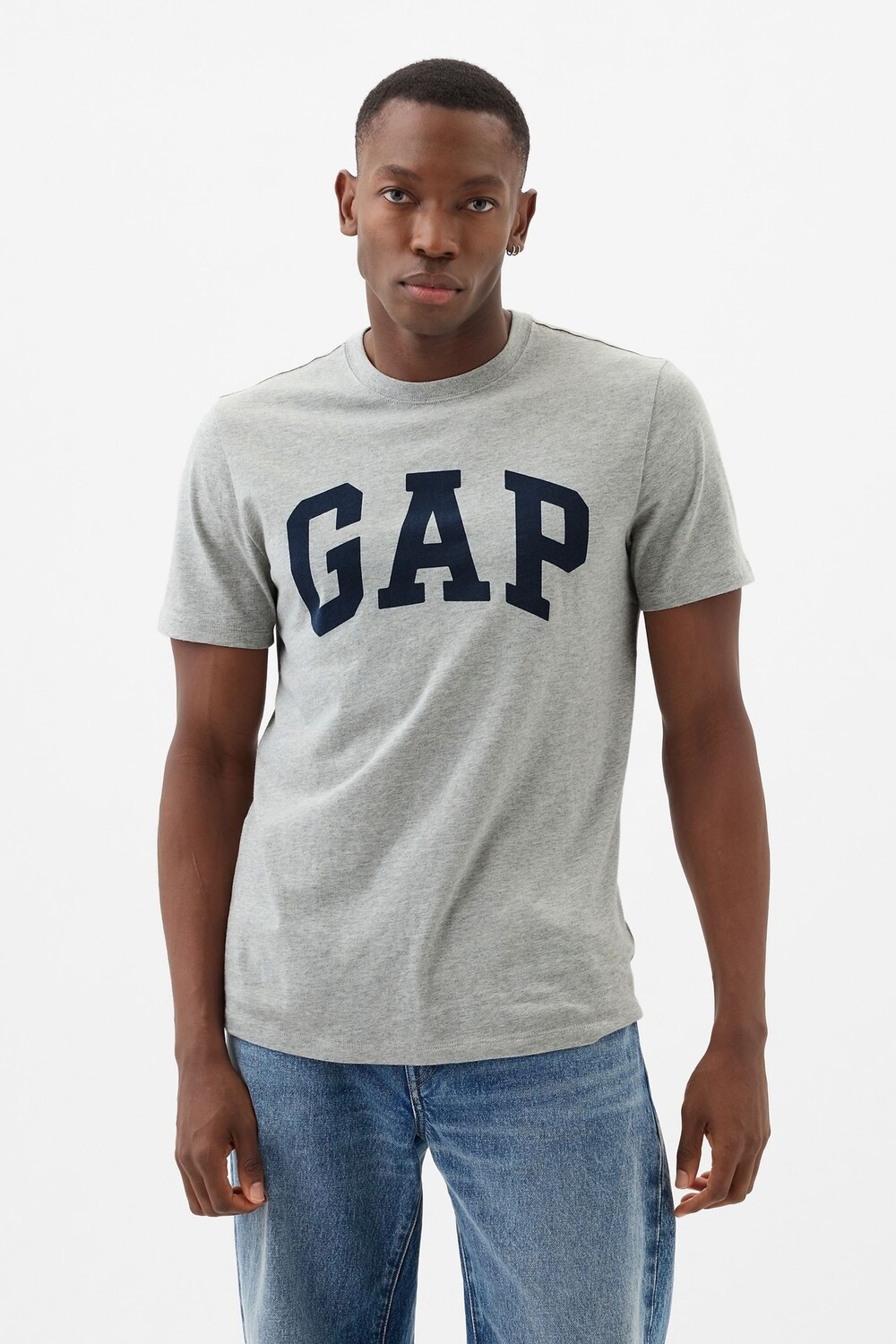 

Мягкая футболка с короткими рукавами круглым вырезом и логотипом Gap, серый