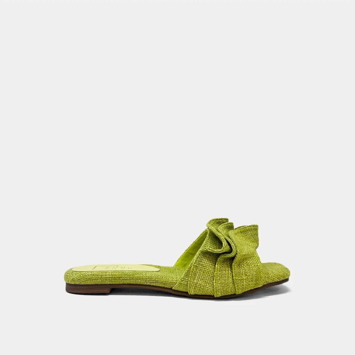 Женские шлепанцы Daisy в цвете лайм SHU SHOP, Lime